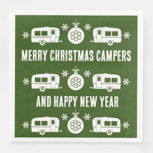 Caravan Happy Christmas Camping   Napkin