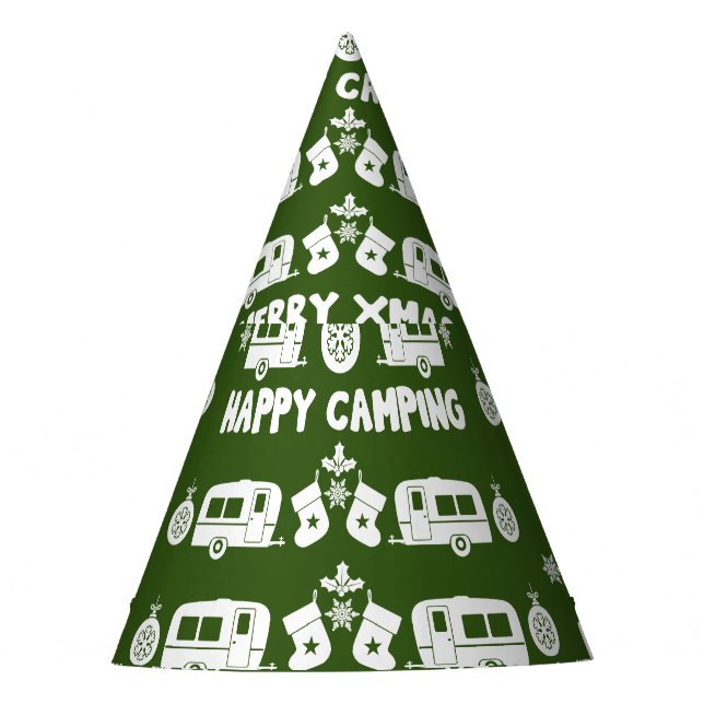 Caravan Happy Christmas Camping   Party Hat (Front)
