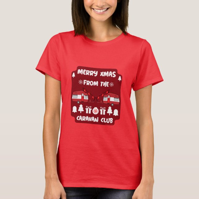 Caravan Happy Christmas Camping    T-Shirt (Front)