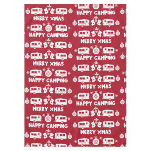 Caravan Happy Christmas Camping   Tablecloth