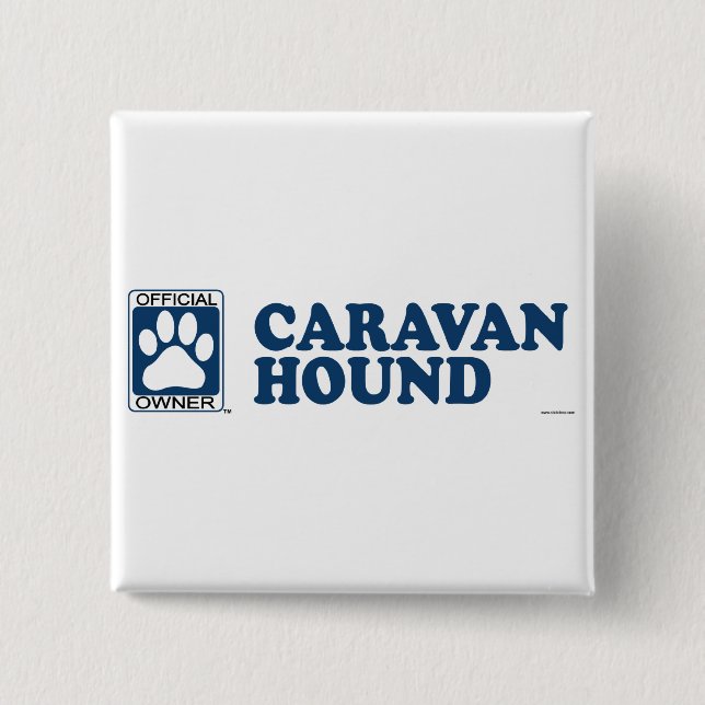 Caravan Hound Blue 15 Cm Square Badge (Front)