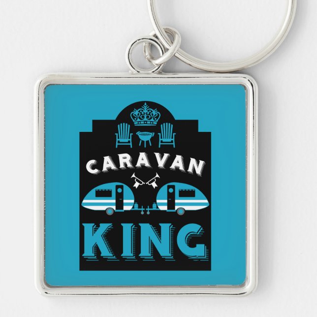 Caravan King Gifts For Campers Key Ring (Front)