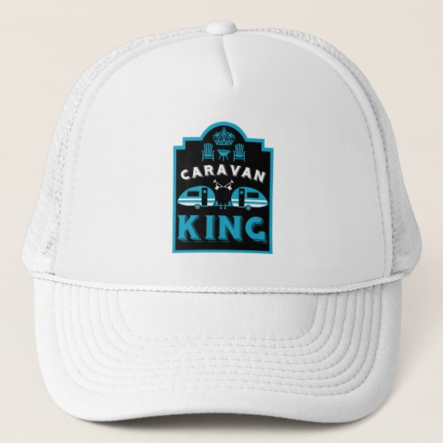 Caravan King Gifts For Campers Trucker Hat (Front)