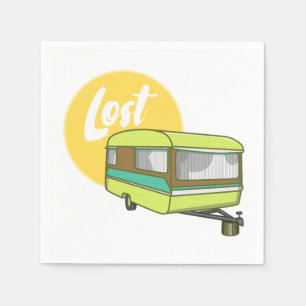 Caravan Lost Retro Seventies Style Napkin