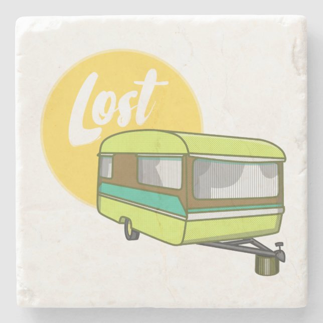 Caravan Lost Stone Coaster (Front)