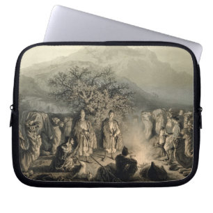 Caravan of Armenian Merchants, Transcaucasia, plat Laptop Sleeve