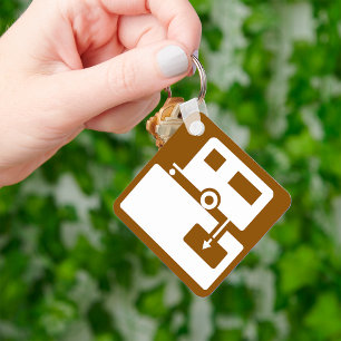 Caravan Park Sign Keychain