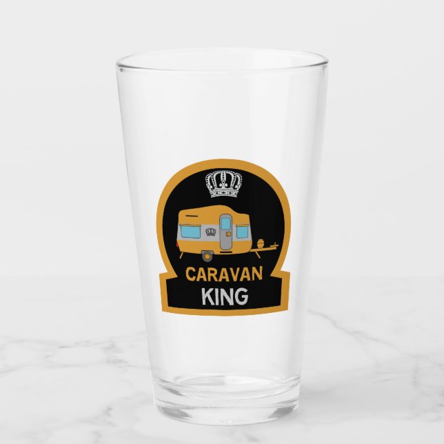 Caravaner | Caravanning | Funny Caravan Gifts Coff Glass (Front)