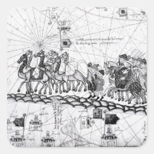 Caravans Crossing The Urals on the way to Square Sticker