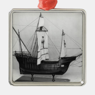 Caravel of Christopher Columbus Metal Tree Decoration