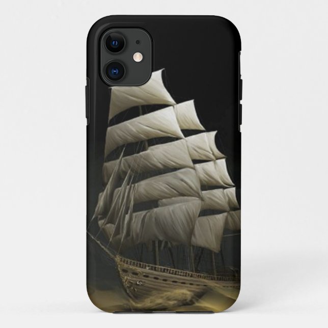 Caravel ship boat sail desert night storm case (Back)