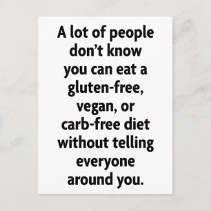 Carb-free Postcard