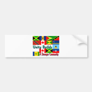 Carbbean-canada unity bumper sticker