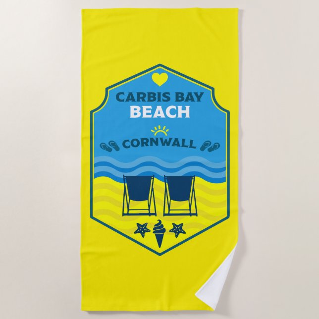 Carbis Bay Beach Cornwall Towel (Front)