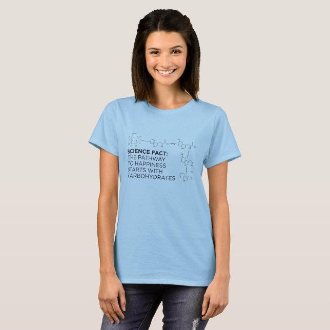 Carbohydrates: The Path to Happiness Ladies' T T-Shirt (Front Full)