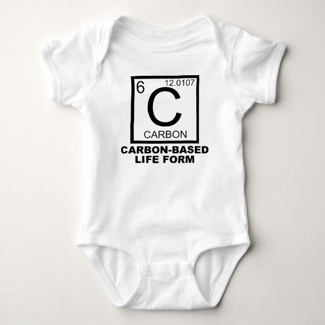 Carbon Based Life Form Funny Baby Wear Bodysuit (Front)