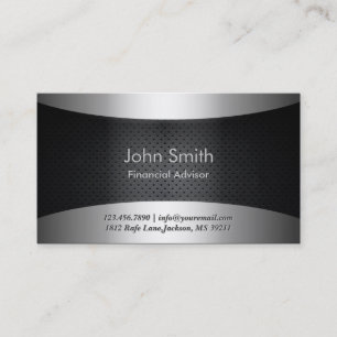 Carbon Black Financial Advisor Business Card