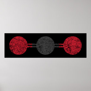 Carbon Dioxide Molecular Structure Poster