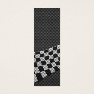 Carbon Fiber Style Racing Flag Wave Decor