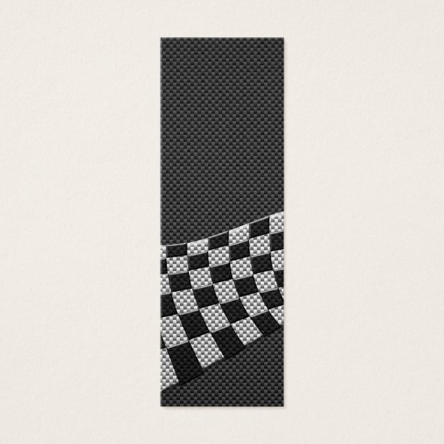 Carbon Fiber Style Racing Flag Wave Decor (Front)