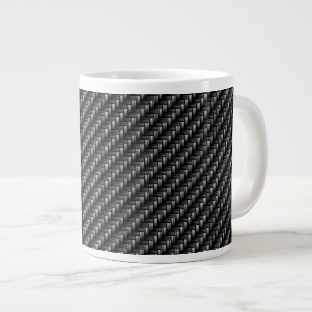 Carbon Fibre 2 Jumbo Mug (Front Right)