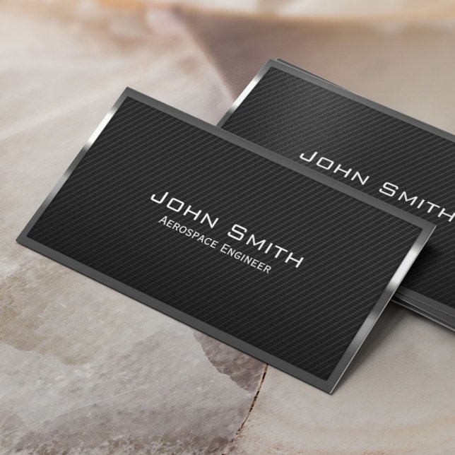 Carbon Fibre Aerospace Engineer Business Card (Creator Uploaded)
