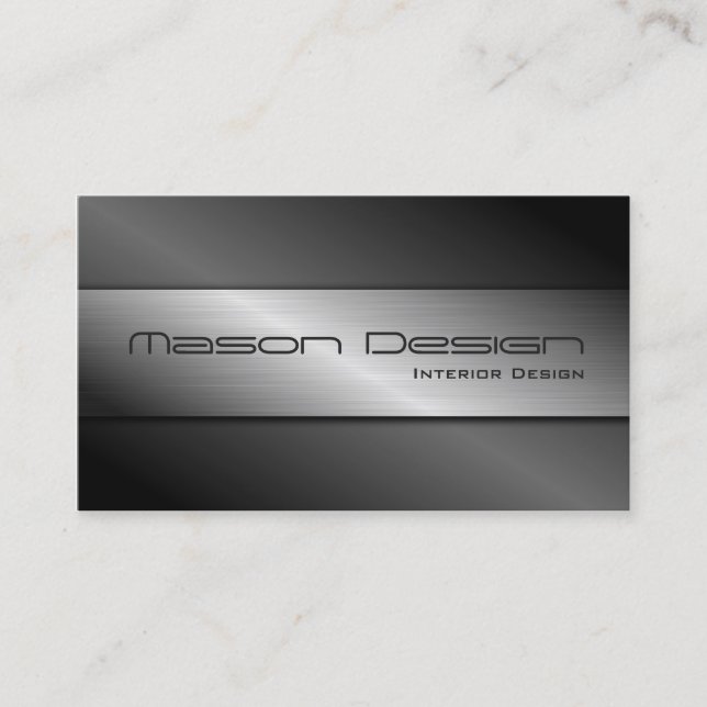 Carbon Fibre and Brushed Steel Business Card (Front)
