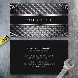 Carbon Fibre and Metal Industrial Business Card