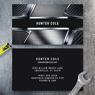 Carbon Fibre and Metal Industrial Business Card