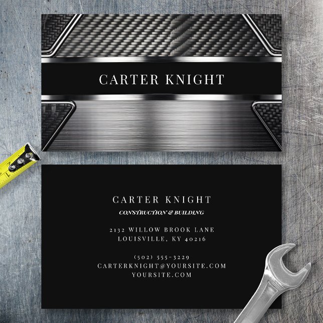 Carbon Fibre and Metal Industrial  Business Card (Creator Uploaded)