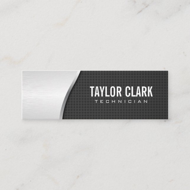 Carbon Fibre and Metal Mini Business Card (Front)
