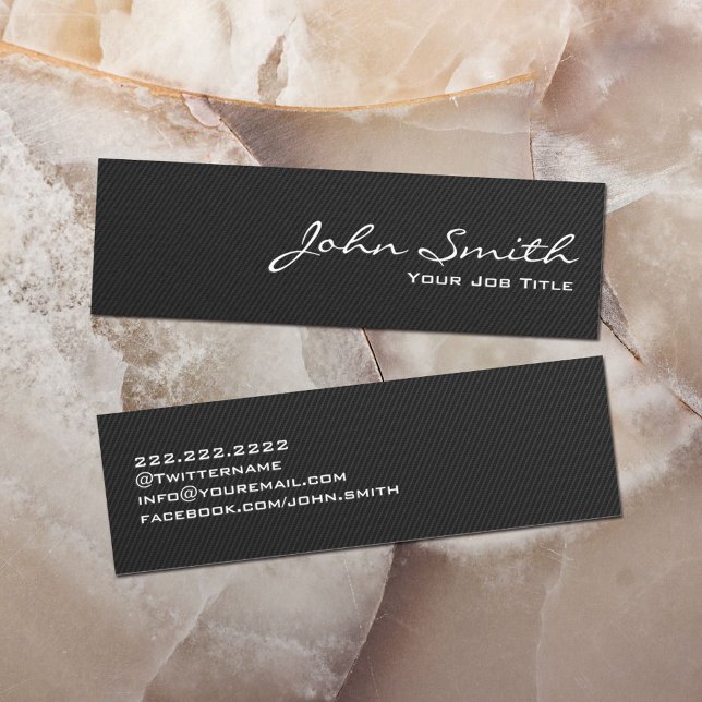 Carbon Fibre Black Mini Business Card (Creator Uploaded)