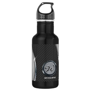 Carbon Fibre & Brushed Metal 4A 532 Ml Water Bottle
