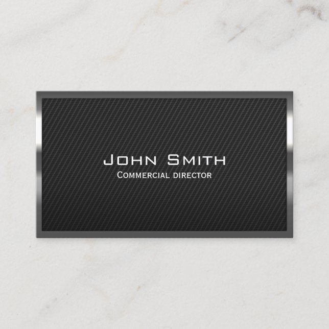 Carbon Fibre Commercial Director Business Card (Front)