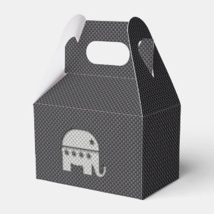 Carbon Fibre Elephant Republican Party Symbol Favour Box