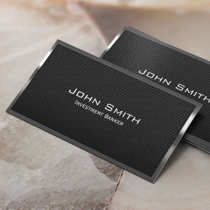 Carbon Fibre Investment Banker Business Card