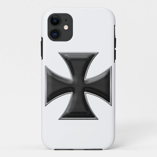 Carbon Fibre Iron Cross - Black Case-Mate iPhone Case (Back)