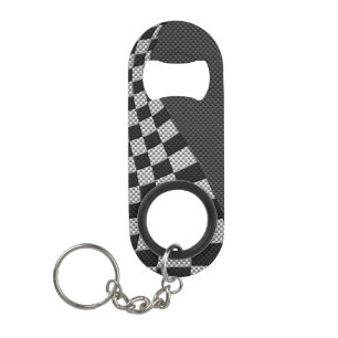 Carbon Fibre Like Racing Flag Wave Print