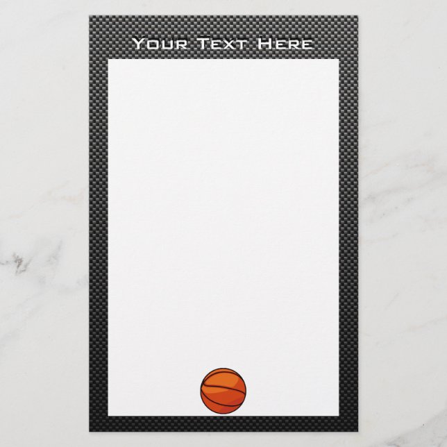 Carbon Fibre look Basketball Stationery (Front)