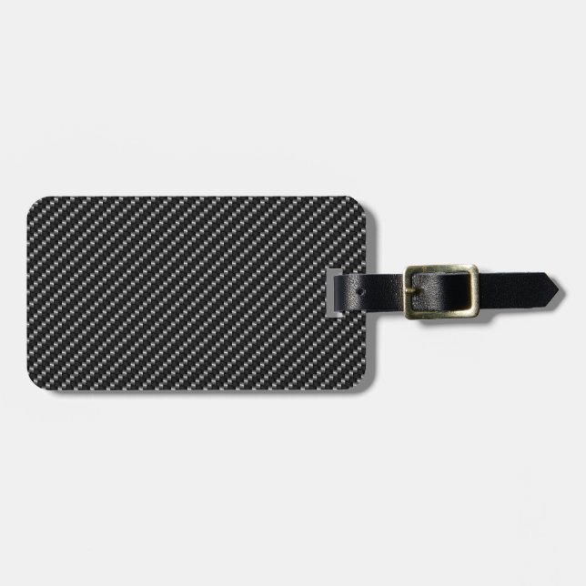 Carbon Fibre luggage tag (Front Horizontal)