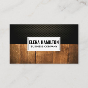 Carbon Fibre Old Wood Grain Business Card