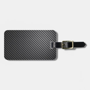 Carbon Fibre Pattern Luggage Tag
