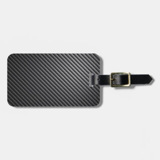 Carbon Fibre Pattern Luggage Tag