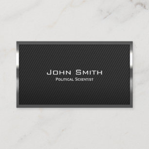 Carbon Fibre Political Scientist Business Card