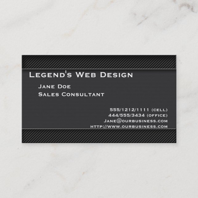 Carbon Fibre Professional Business Card (Front)