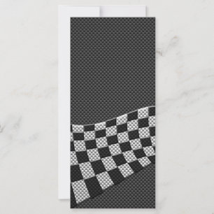 Carbon Fibre Style Racing Flag Wave Decor