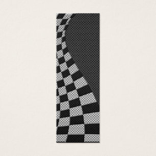 Carbon Fibre Style Racing Flag Wave Print
