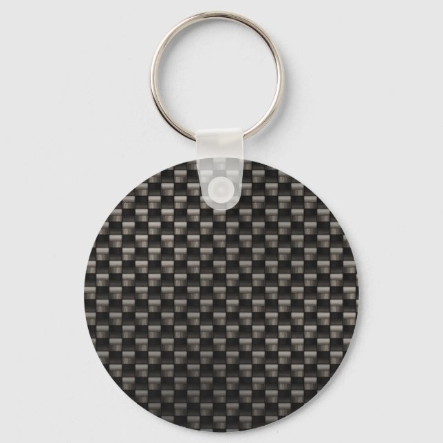 Carbon Fibre Texture Key Ring (Front)