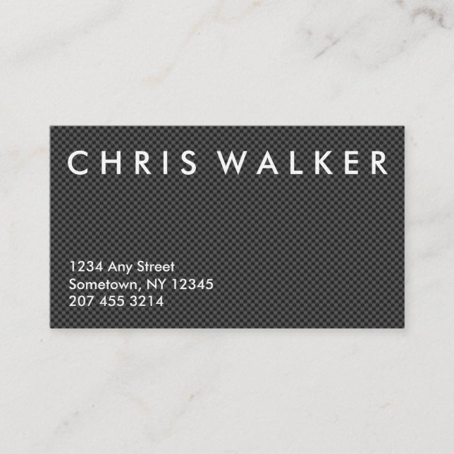 Carbon fibre texture professional business card (Front)
