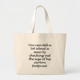 Carbon Footprint Black Large Tote Bag